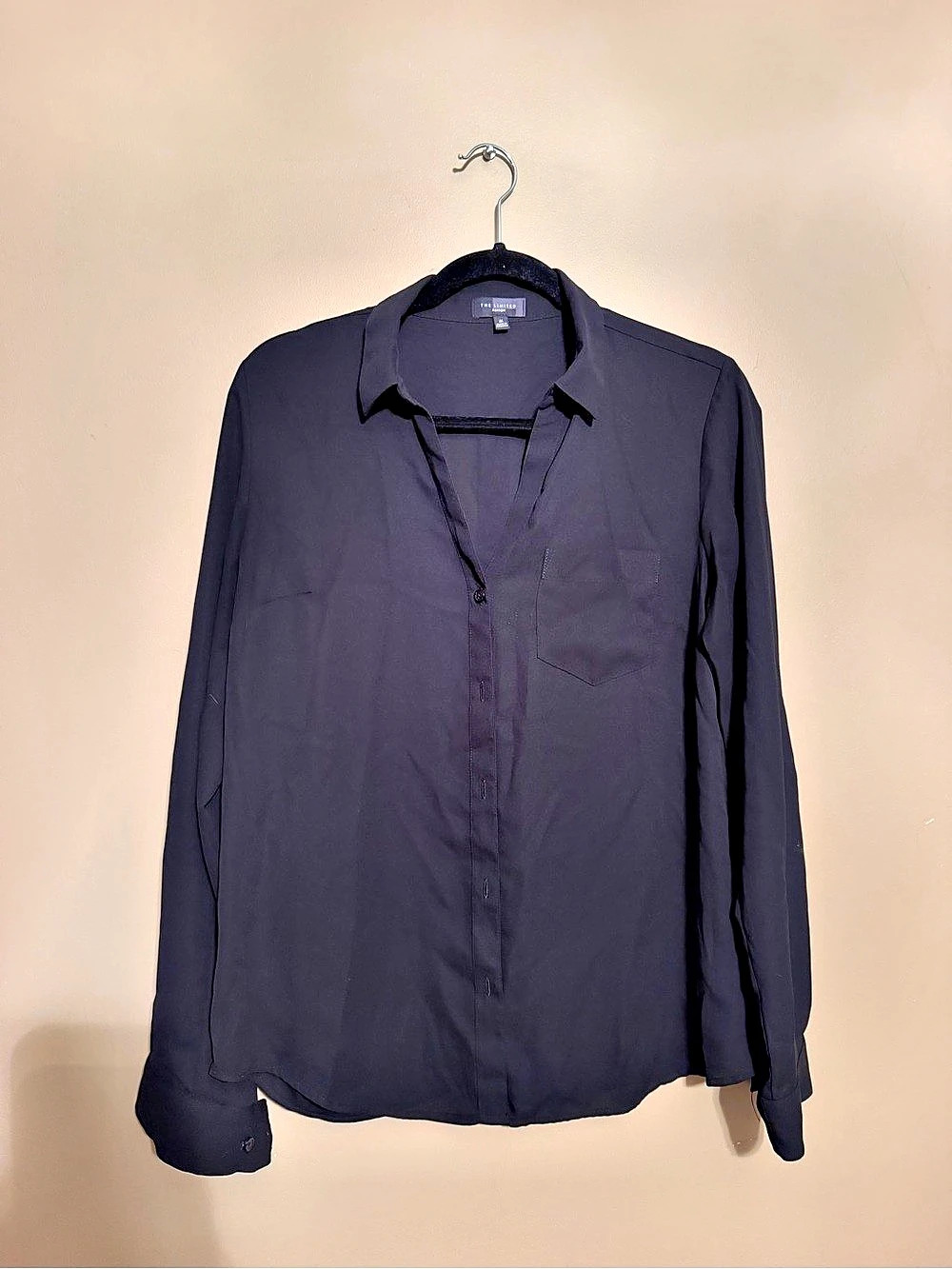 The Limited Black Button-Down Blouse Size Small